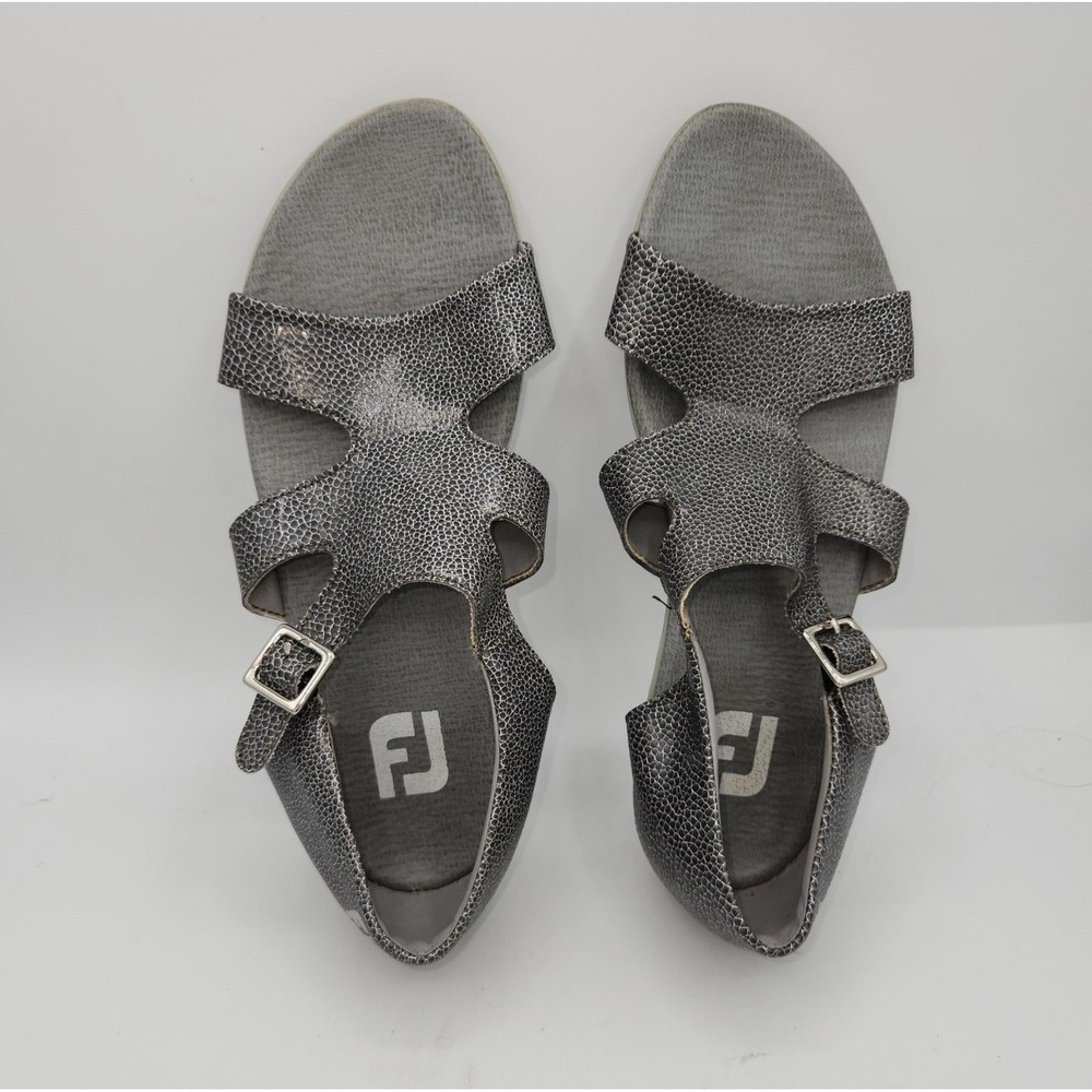 FootJoy Naples Collection Spikeless Golf Sandals 92377 Womens Size 7 Gray Print